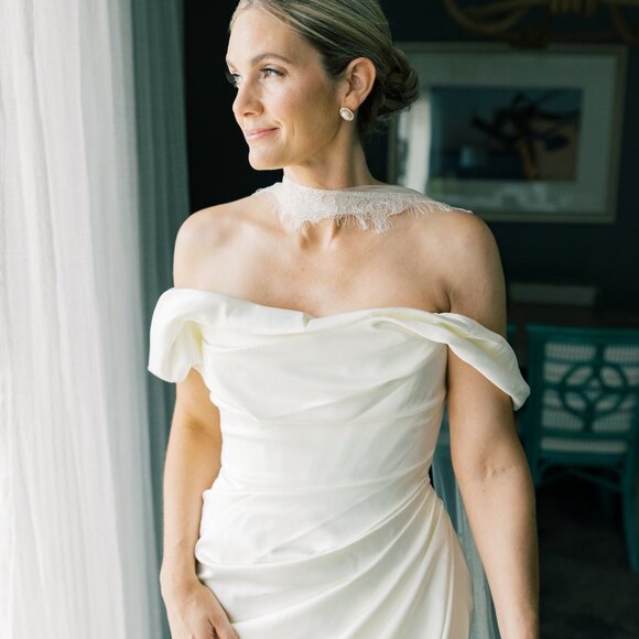 House of CB Delphine Ivory Draped Corset Bridal Gown - Limited Edition - Picture 2 of 16